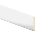 Inteplast Group Modern Baseboard Moulding, 8 ft L, 4 in W, 12 in Thick, Polystyrene, Crystal White 50400800032